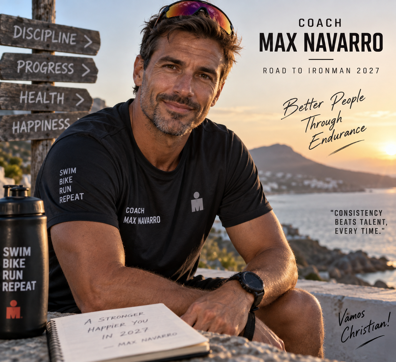 Max Navarro, Christians makker og støtte